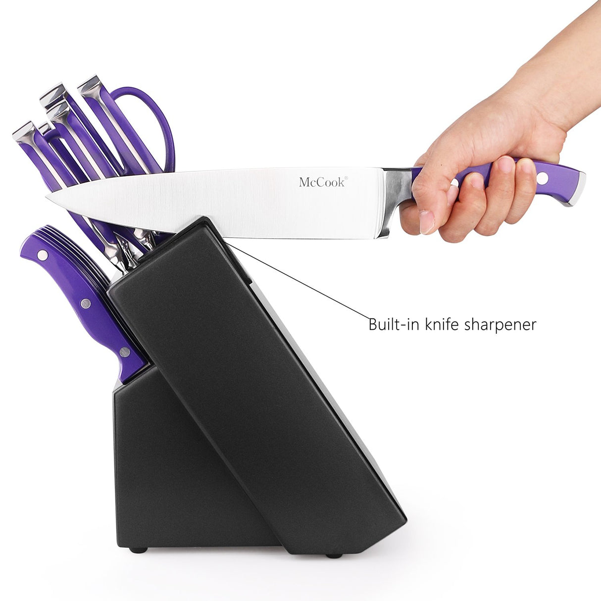 Juego de cuchillos de cocina de acero inoxidable