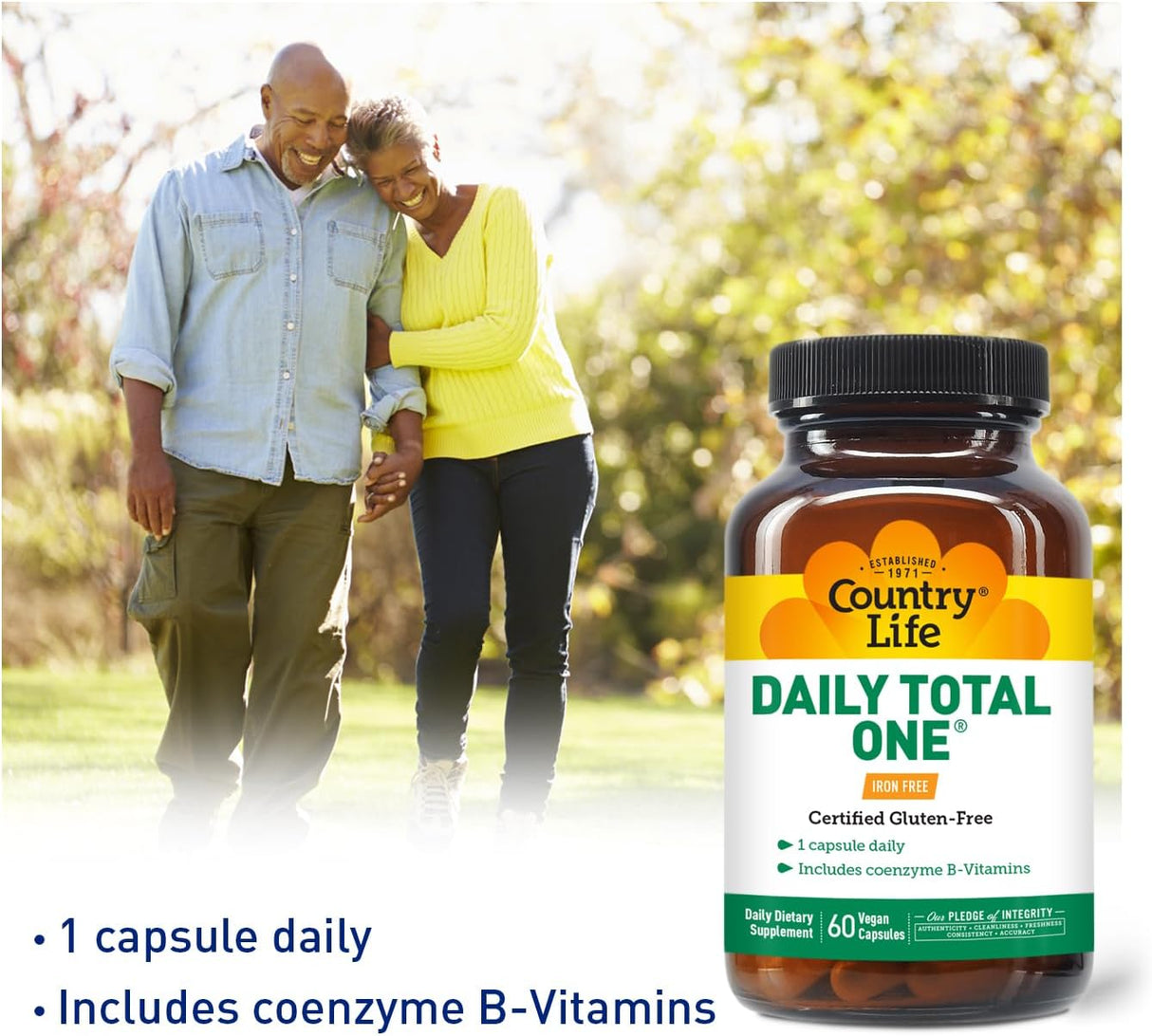 Multivitamínico Daily Total One, Country Life, 60 Vegano