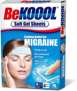 Relajante para migraña Be Koool, 12 packs, 4 hojas cada uno