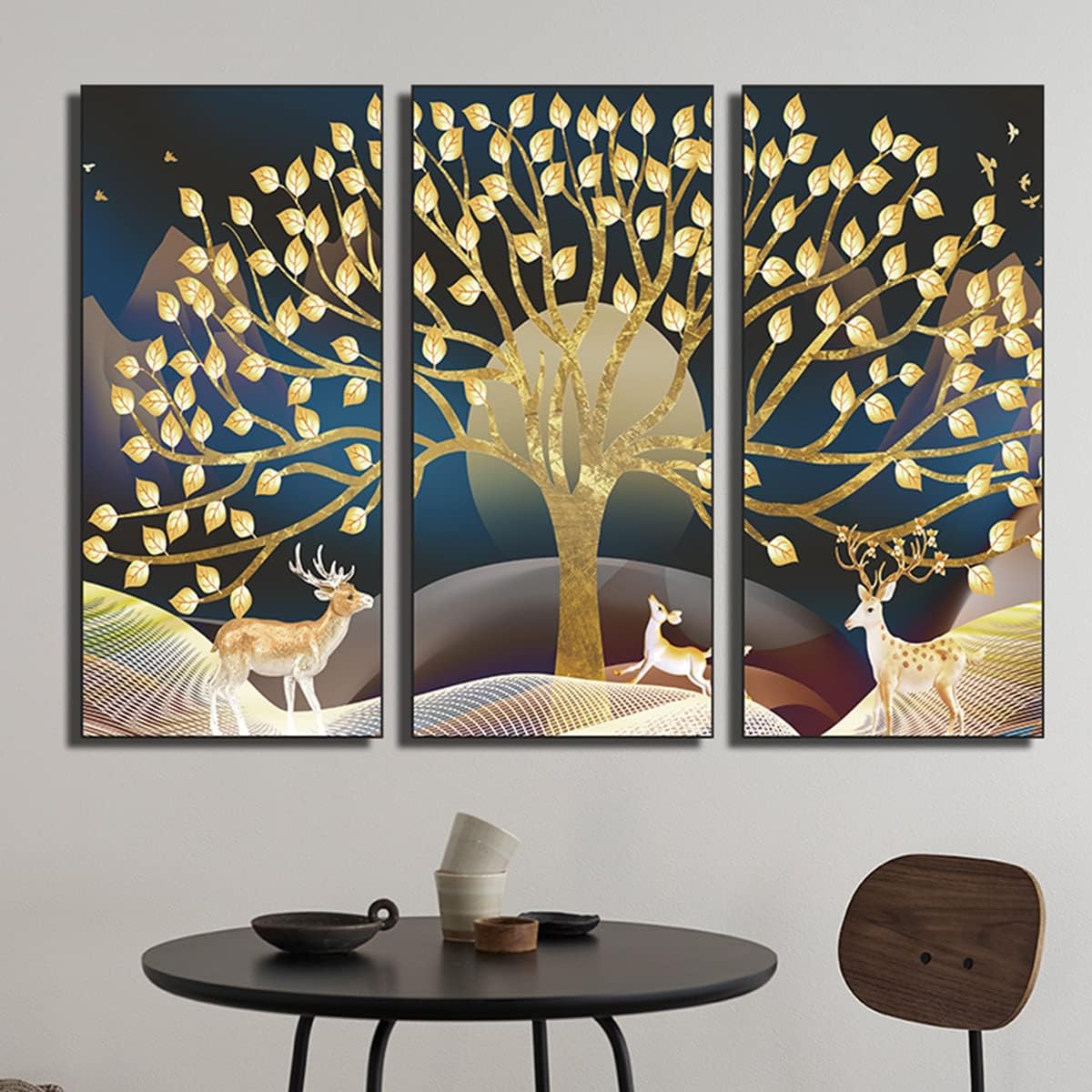 Stickers de Árbol Dorado, Arte de Pared para Decoración
