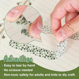 Whaline 12 rollos de cinta Washi de bosque de Navidad, acuarela, bosque, vegetación, plantas, árboles verdes, cinta adhesiva decorativa para Navidad, álbumes de recortes, diario, calendario, manualidades, envoltura de regalos
