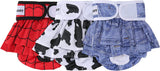 Avont Paquete 3 pañales lavables perras vestido de pañales