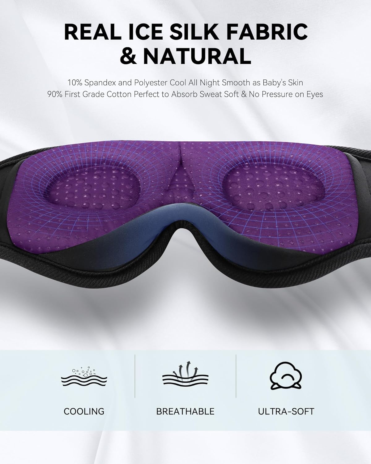 Máscara de Sueño MUSICOZY con Auriculares Bluetooth 3D