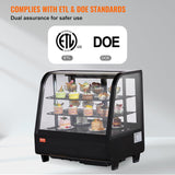 Vitrina Pastelera VEVOR 3.5 Cu.Ft., 2 Niveles, Modelo XCW-100L