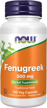 Suplemento de Fenogreco 500 mg NOW, 100 Cápsulas Veganas