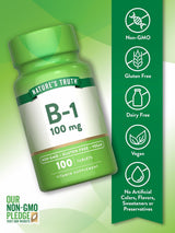 Suplemento de Vitamina B1 100mg Nature's Truth | Vegano, No GMO