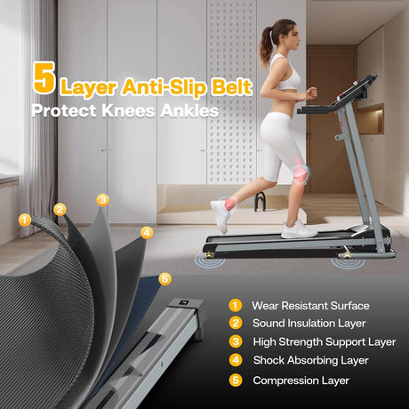 Cinta de Correr FYC Plegable 2.5HP con Sensor de Pulso