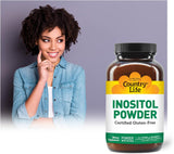 Suplementos Country Life Inositol Crystals en polvo 8 onzas