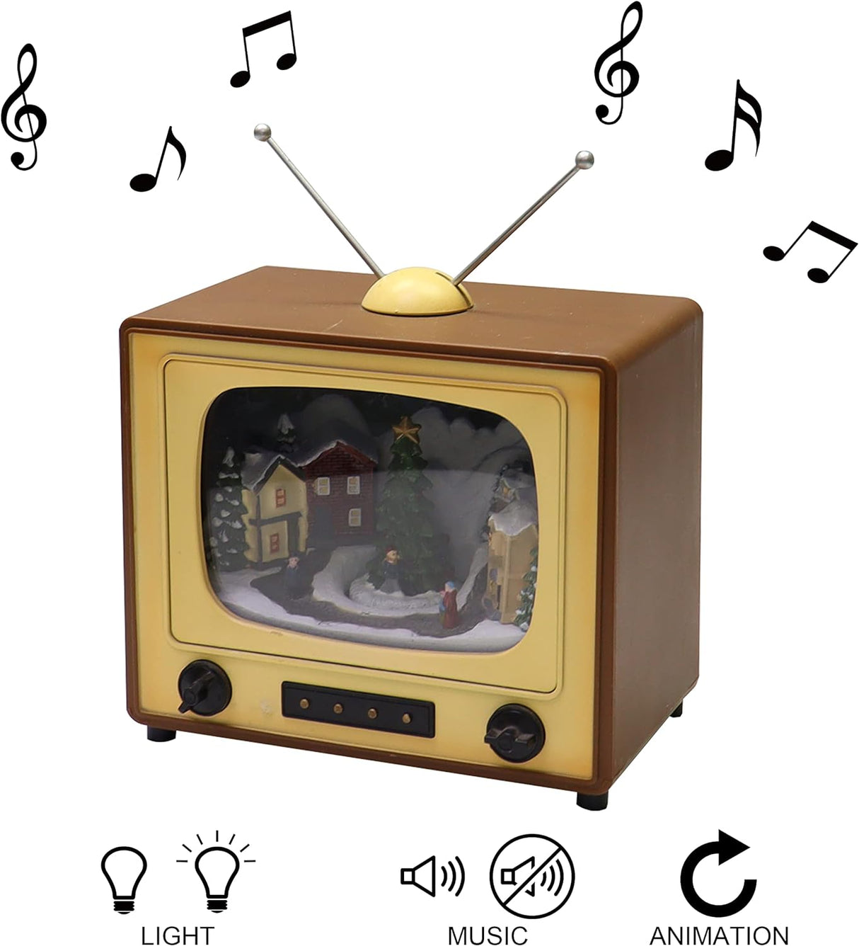 Televisor Retro Animado con Música Navideña, Moments in Time 6