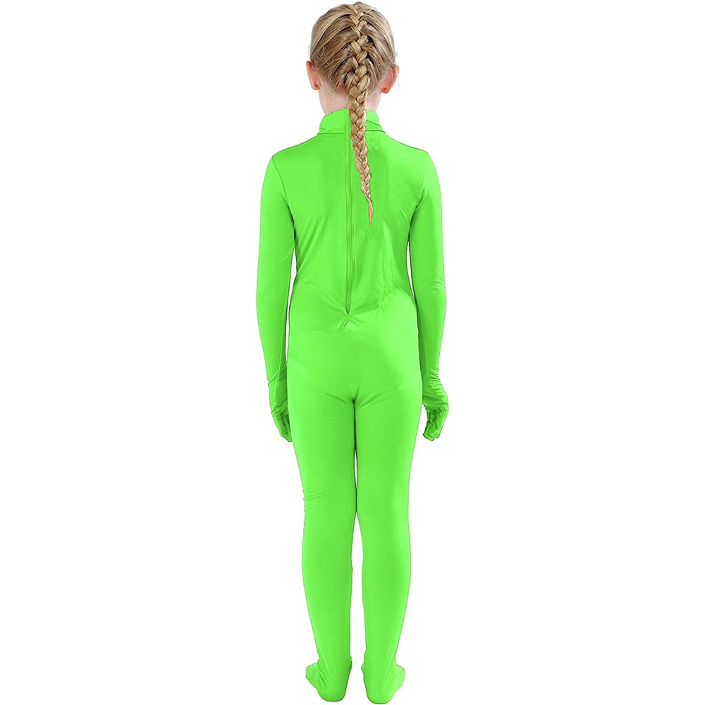 Disfraces de Body enterizo estilo Zentai verde lima talla M