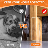 Protector de puerta contra arañazos de gatos transparente