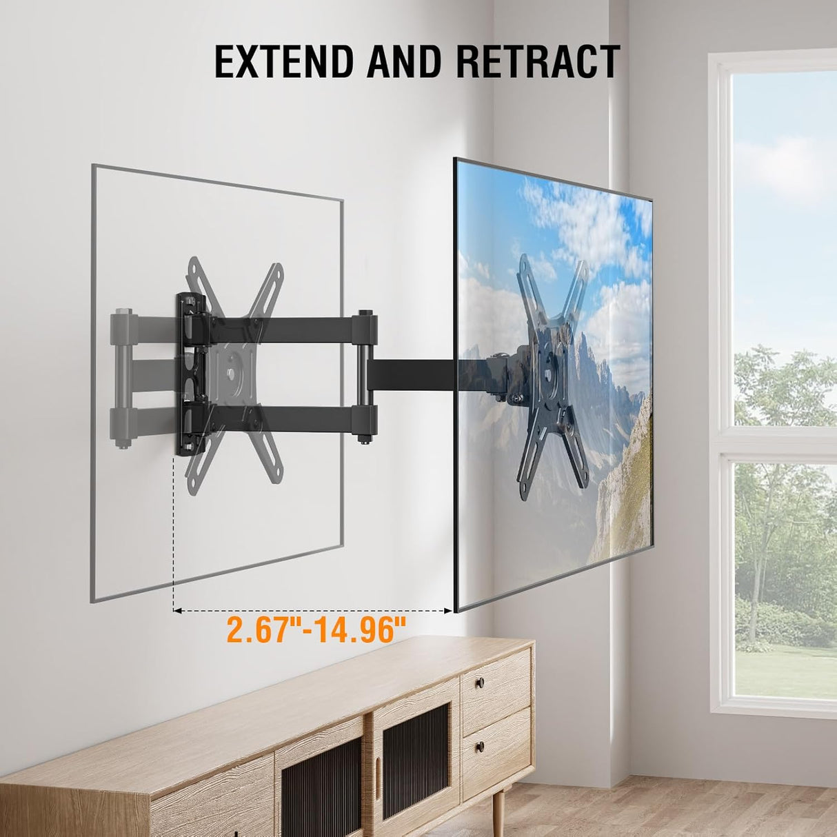 Soporte de Pared ELIVED para TV 14-42, Inclinable y Giratorio