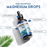 Citrato de Magnesio Líquido Vegano 500mg - Relajación, Sueño, Huesos, Músculos, Ácido Pícnico 2 oz