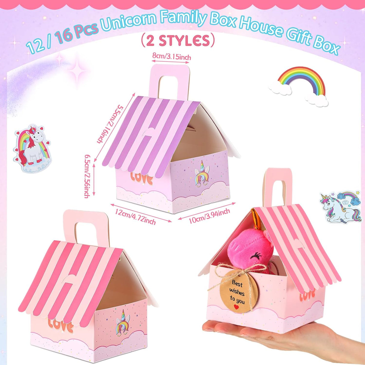 Favor de Fiesta Unicornio Remuuly 88 Pcs Mini Peluches y Regalos