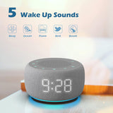 Máquina de Sonido y Reloj Despertador 2 en 1, 18 Sonidos, Luz Nocturna