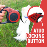 Correa Retráctil Automática para Perros con Bol y Dispensador