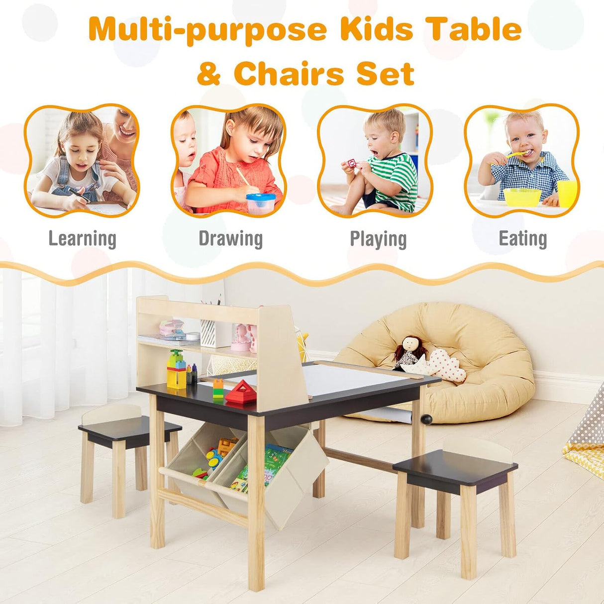 Juego de mesa y silla de arte para niños centro de pintura