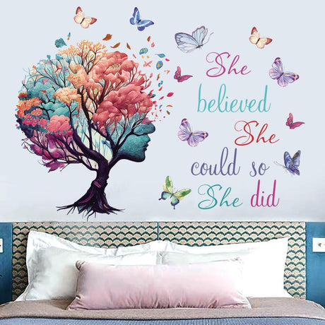 Vinilo Decorativo She Believed She Could - Inspirador Murales