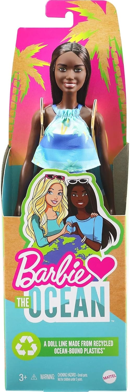Barbie Amiga La Onda Muñeca con Ropa y Accesorios Reciclados