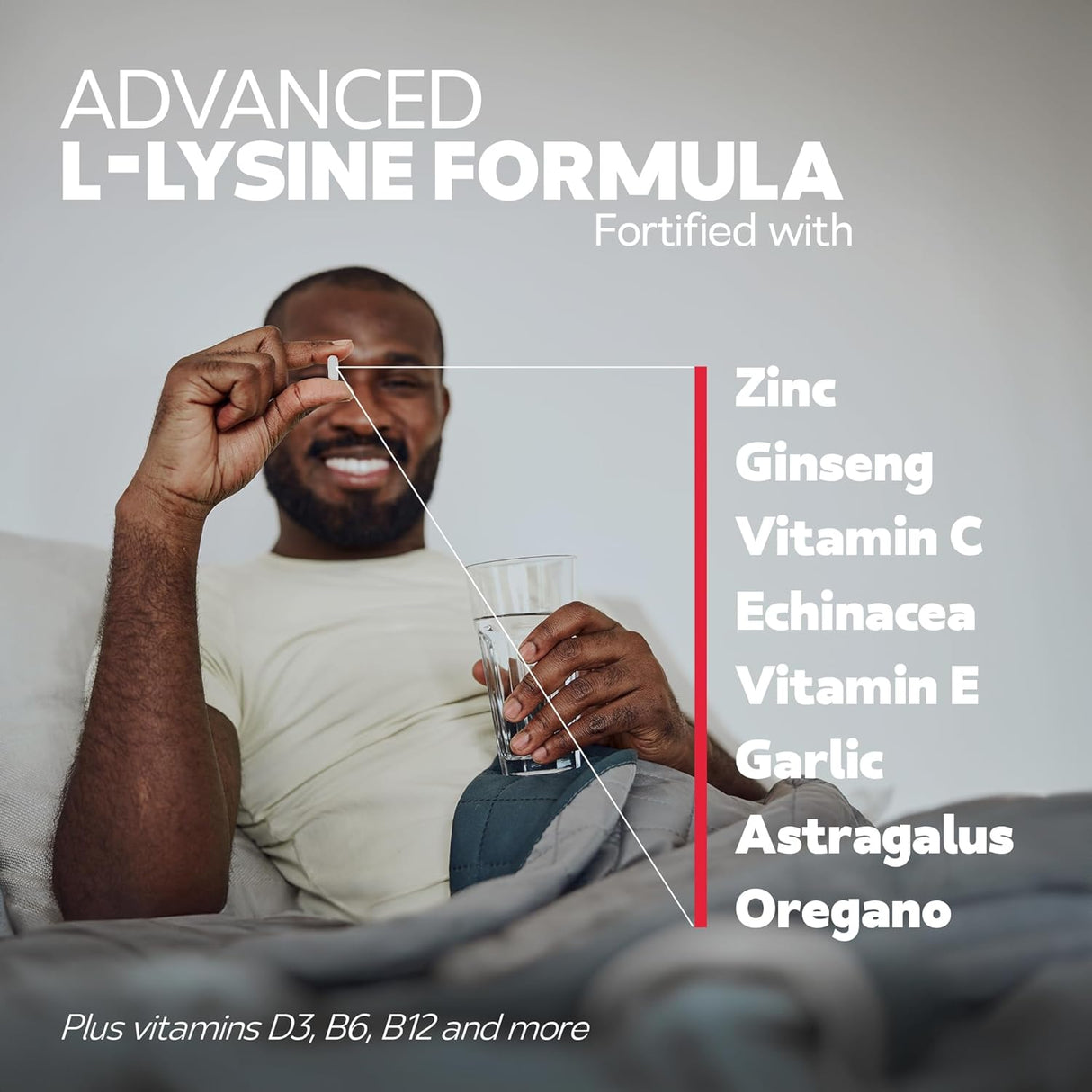 Suplemento de L- Lisina Avanzado - Super Lysine 975 mg - 120 ct