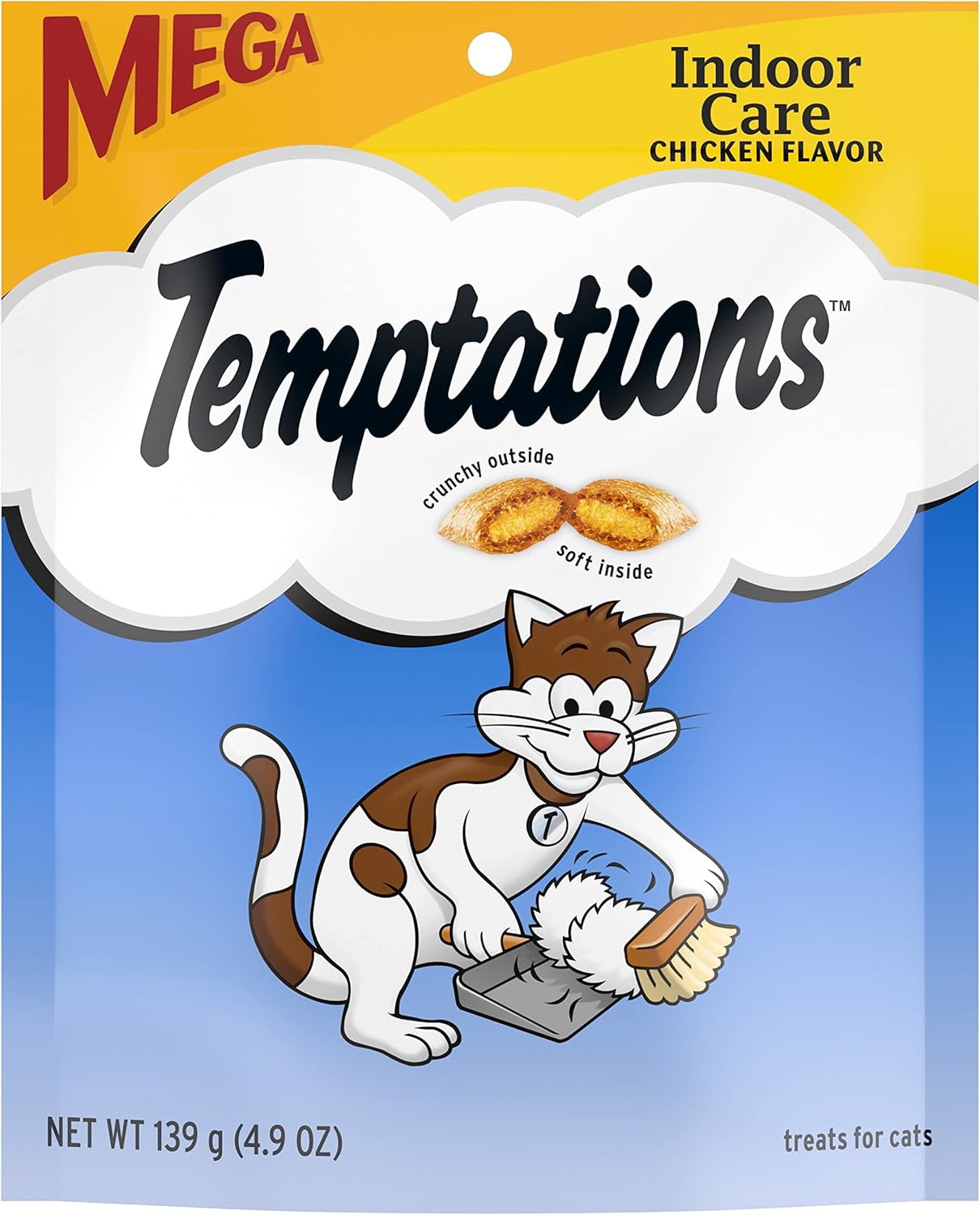 Golosinas para gatos crujientes y suaves, sabor a pollo