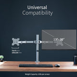 Soporte Doble para Monitores VIVO, Ajustable, STAND-V002