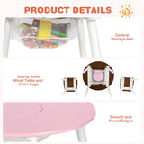 Mesa de actividades de madera con almacenamiento para niños