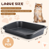 3 cajas de arena para gatos mayores de entrada baja Uiifan