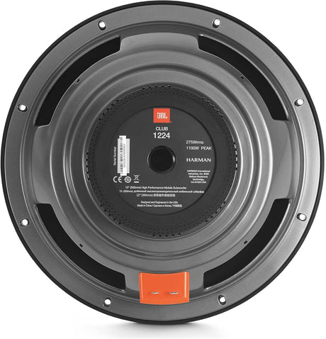 Subwoofer de 12 JBL, potencia y calidad de sonido, Club 1224