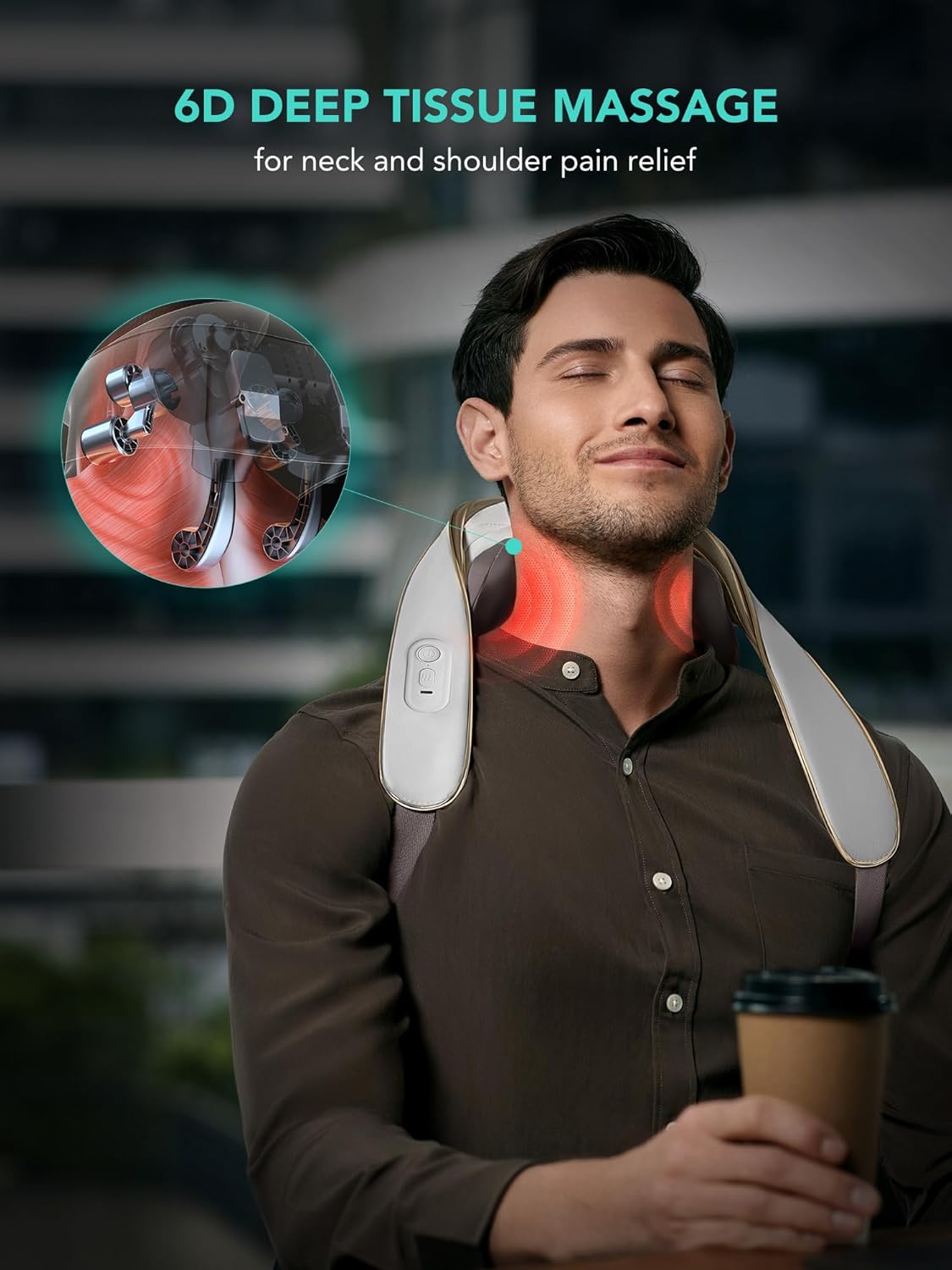 Masajeador de Cuello SKG, Shiatsu con Calor, H5 Mini