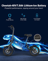 Bicicleta Eléctrica Plegable ANCHEER 14, 350W, 22MPH, UL 2849