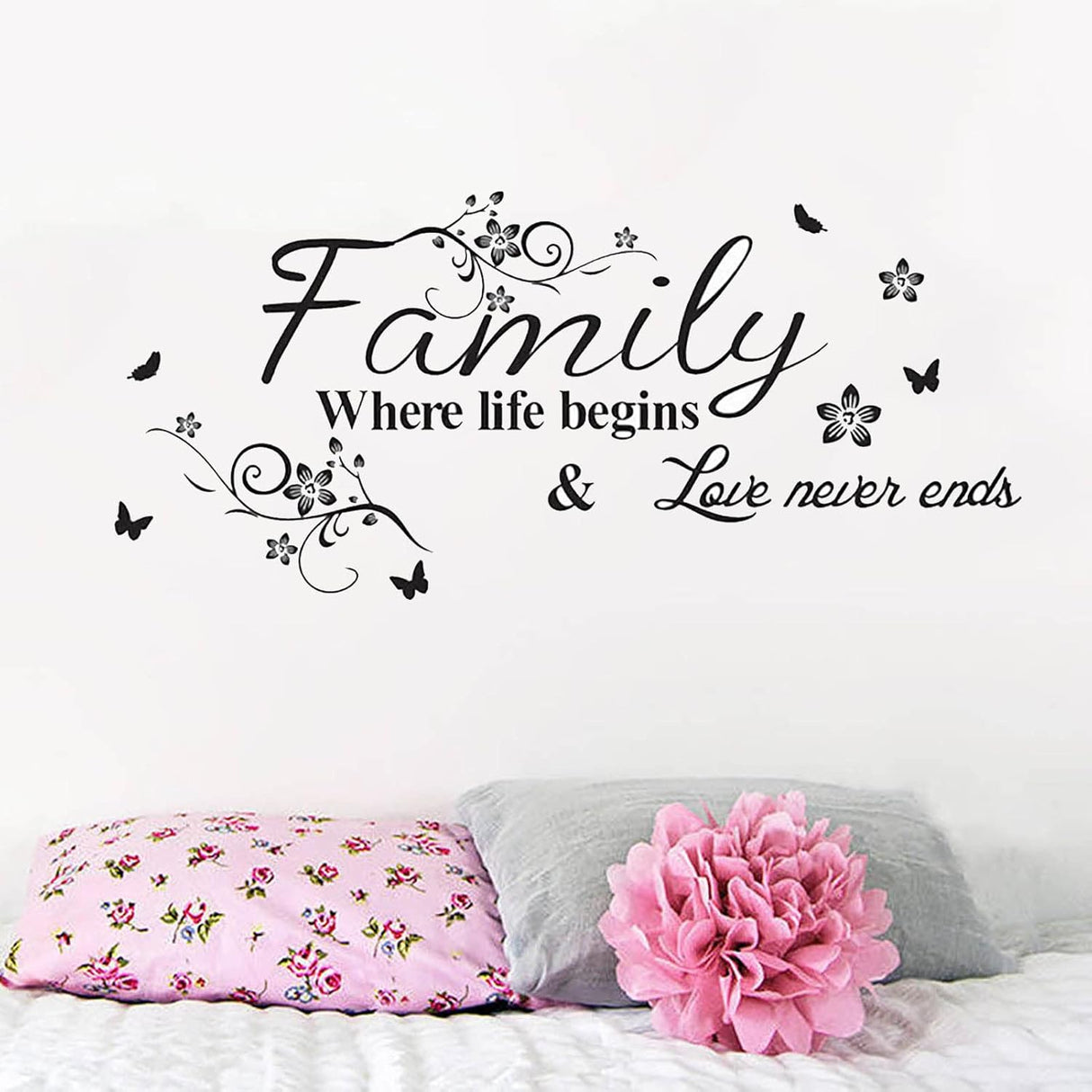 Vinilos de Pared, Decoración Hogar, Amor y Vida, Modelo 2023