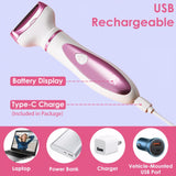 Afeitadora eléctrica 4 en 1 para mujeres con pantalla LED