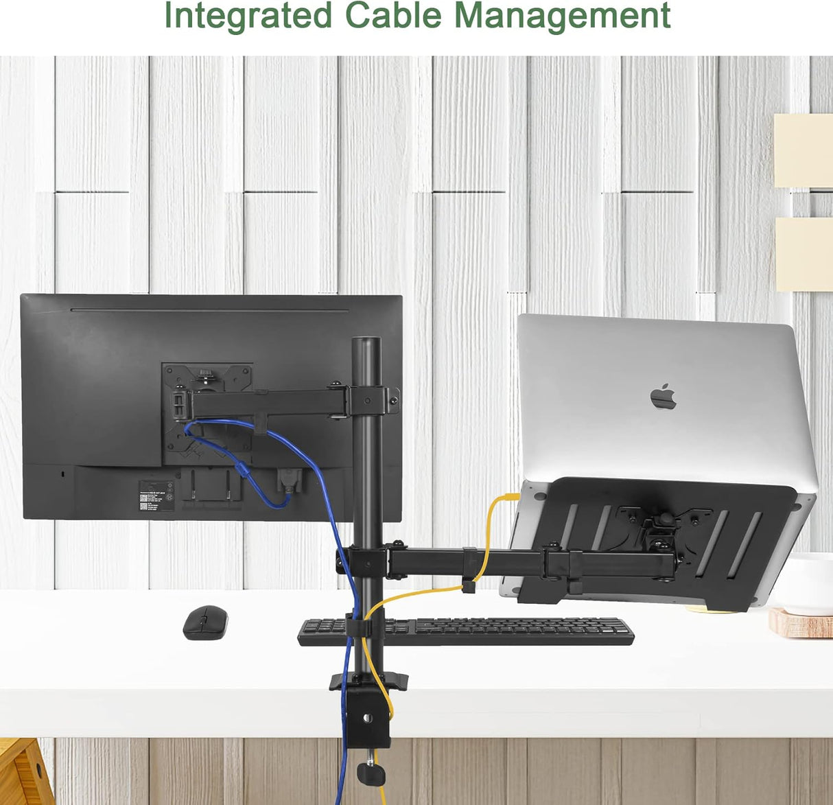 Soporte para Monitor y Laptop, Brazo Ajustable hasta 17.6lbs