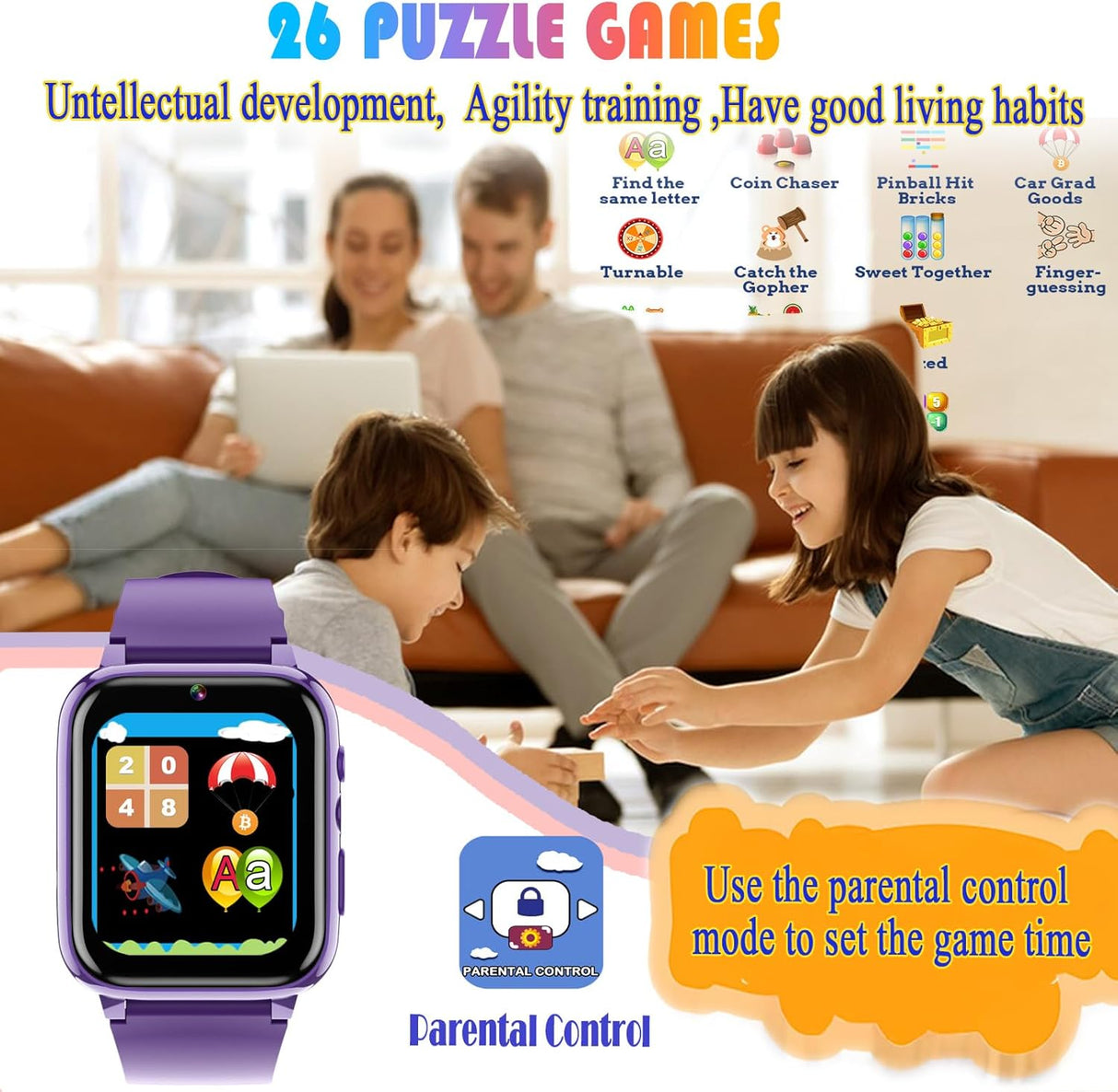 Reloj Inteligente para Niños Goodatech, Cámara HD, Juegos 26