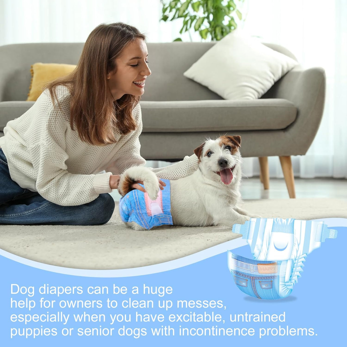 Pet Soft - Pañales desechables para perras, cachorras, gatas
