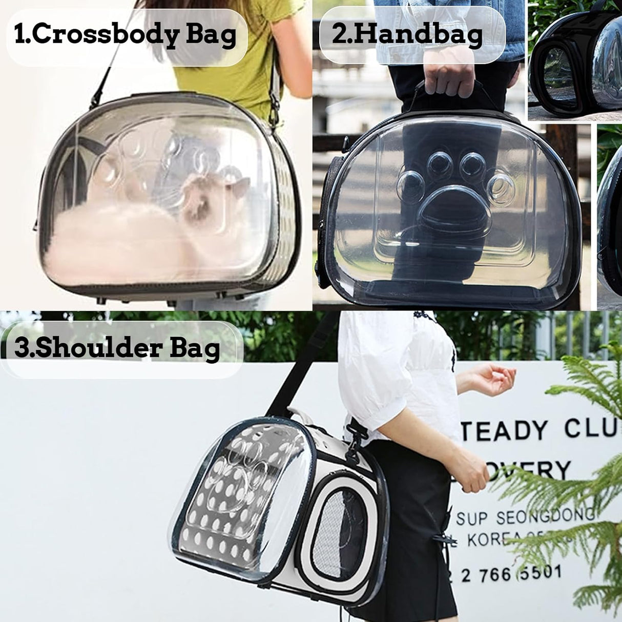 Transportadora BNOSDM Plegable para Gatos y Perros Pequeños