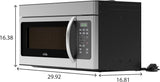 Microondas KoolMore KM-MOT-1SS, 300CFM, 10 Niveles, Timer