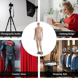 Maniquí Masculino Ajustable 73 con Base Metálica - Modelo Realista