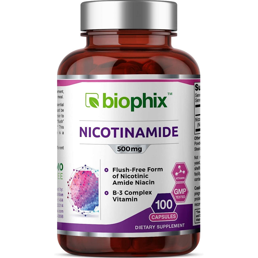 Suplemento Vitamina B3 nicotinamide 0,018 oz 100 cápsulas
