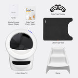 Litter-Robot 4 Bundle de Whisker: 6 Refills, 50 Fundas, Ramp