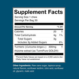 Suplemento masticable de curcumina de alta absorción