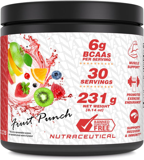 Amazing Nutrition BCAA 6000 | 6g por porción | 30 porciones en polvo
