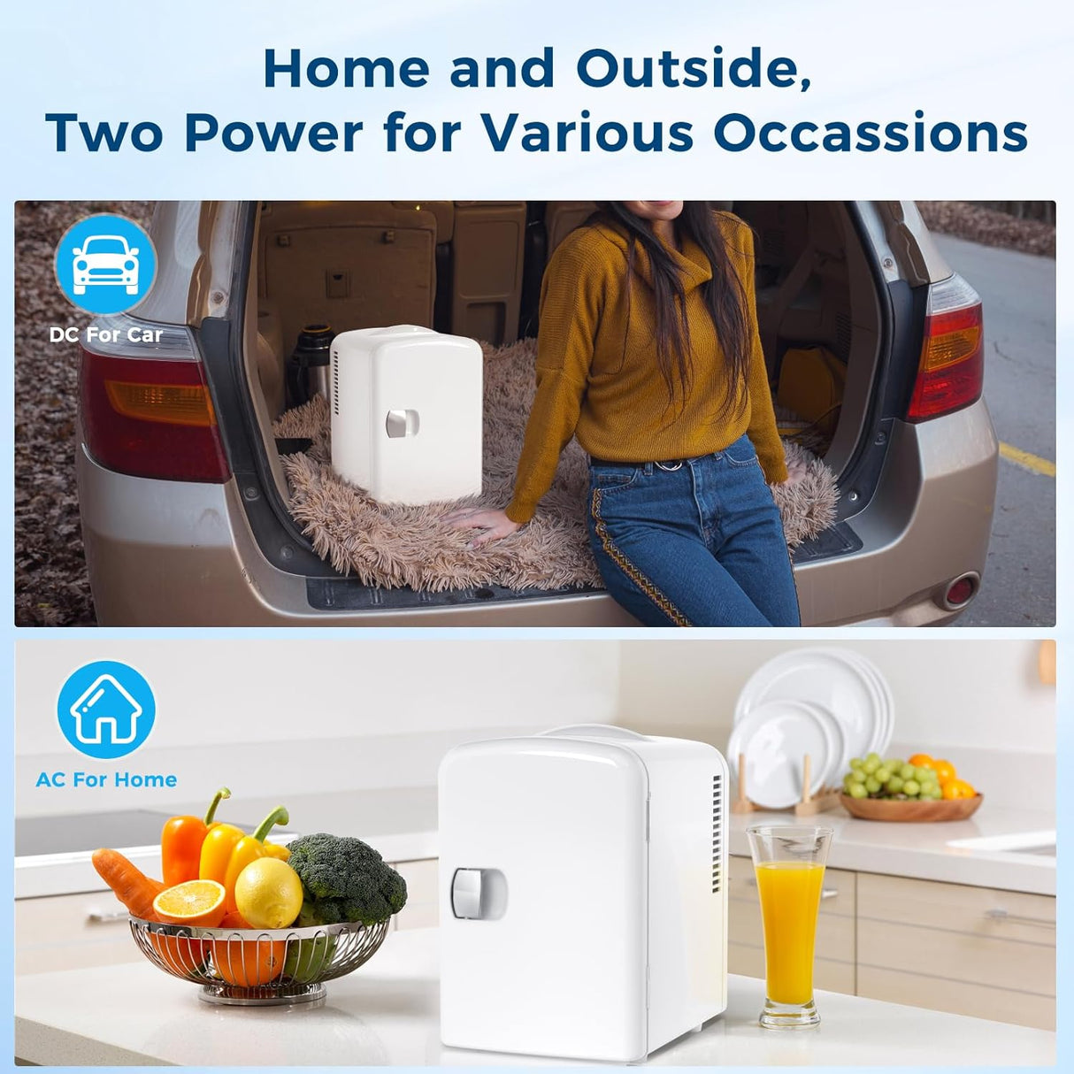 Refrigerador Compacto Antártico, 4L, Portátil, Mini Fridge