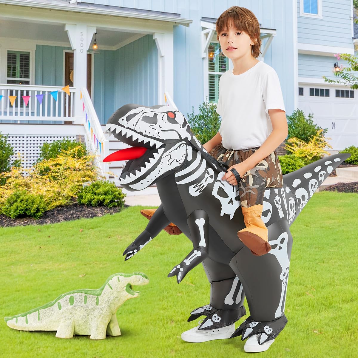 Disfraz Inflable Dinosaurio COMIN para Niños, Risas Halloween