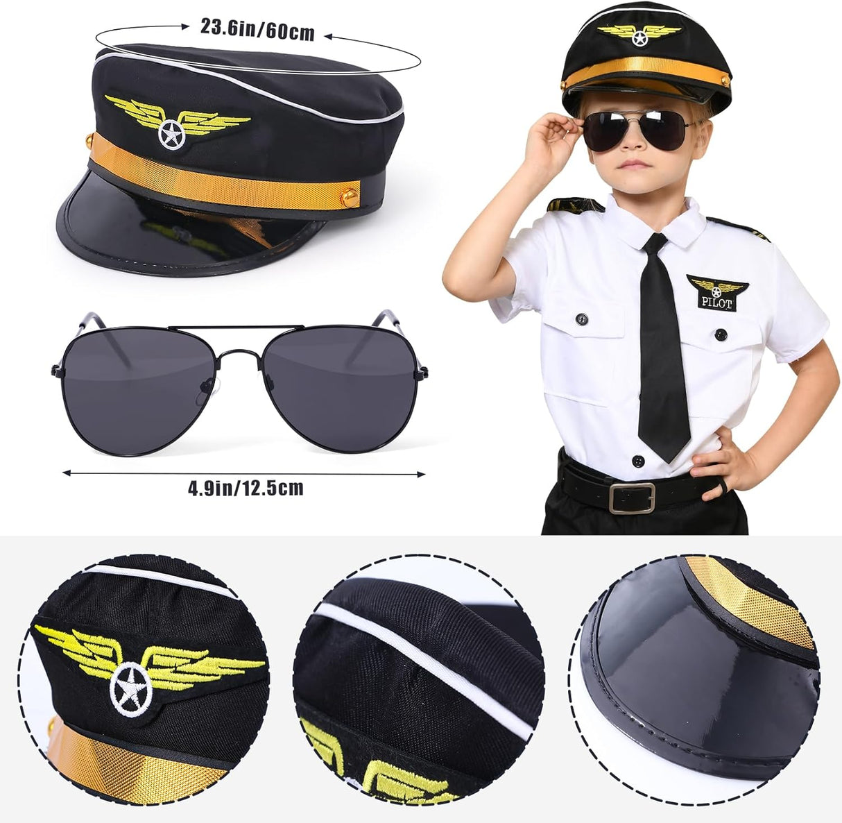 Disfraz de Piloto para Niños Tacobear, Uniforme y Accesorios