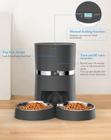 Comederos automático de alimentos para gatos grabadora voz