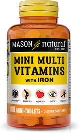 Vitaminas MASON NATURAL Mini Multivitaminas con Hierro 100 Días