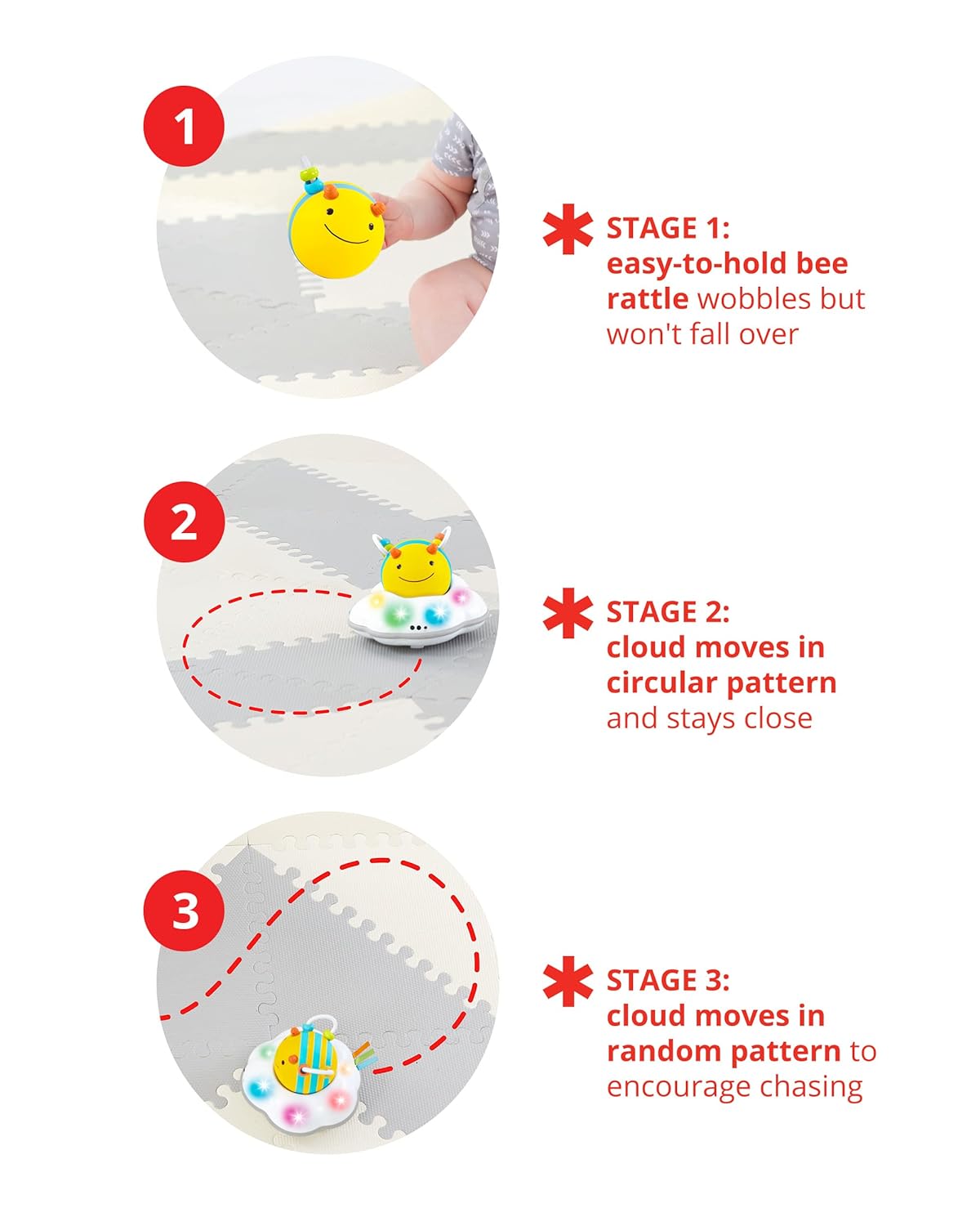 Juguete de arrastre para bebés Skip Hop, 3 etapas, Bee