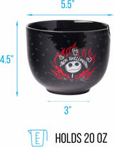 Cuenco Ramen Jack Skellington Silver Buffalo, 20 oz, Cerámico